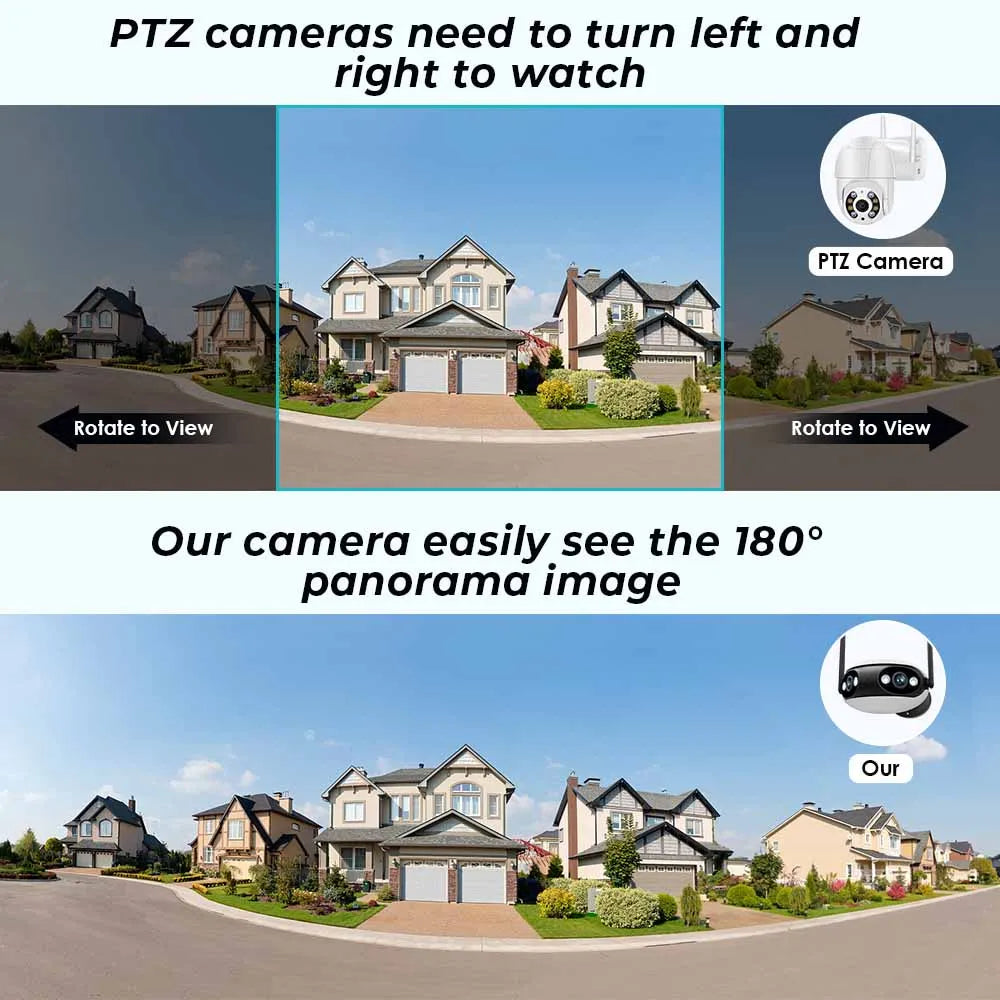 BESDER 8MP Wifi Camera 4K 180 Panoramic Outdoor Camera 2 Way Audio Wireless CCTV IP Camera IR Version Home Surveillance Camera