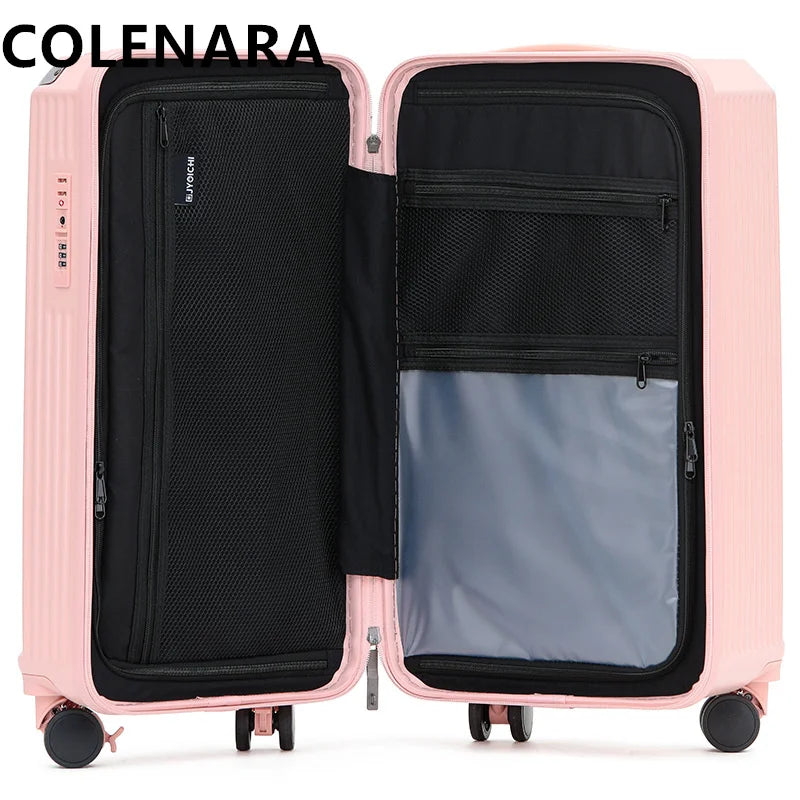 COLENARA High Quality Luggage 28"30" Large Capacity Trolley Case 22"26 ABS+PC Cart Type Duffel Bag 32"34 Inch Travel Suitcase