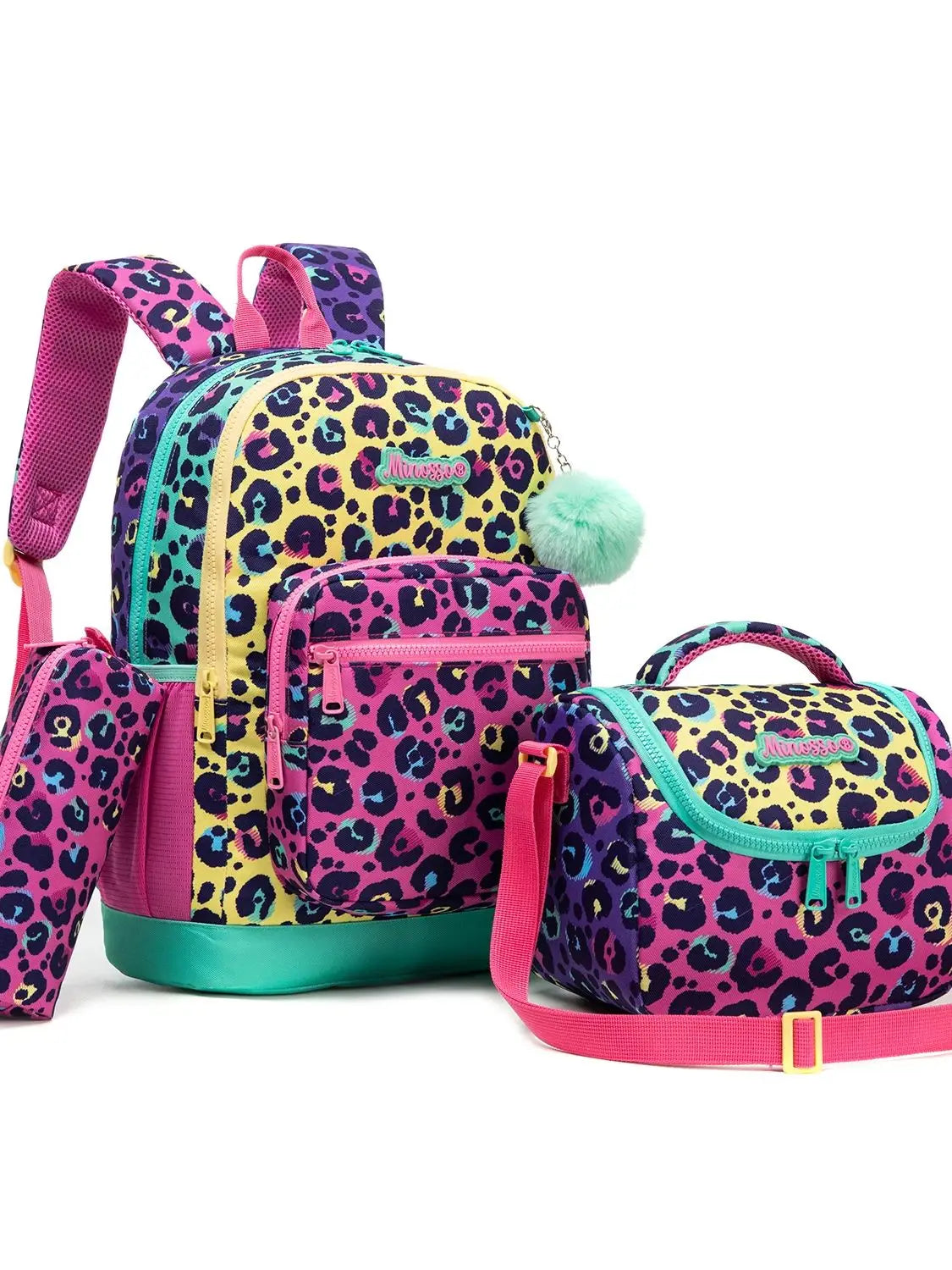 Backpack for Girls with Lunch Bag Pencil Case School Bags Sets for Boys 3pcs for Elementary Student Teen