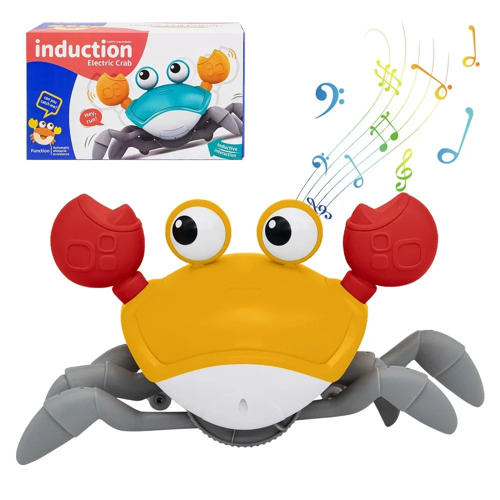 Kids Induction Escape Crab Octopus Crawling Toy Baby Electronic Pets Musical Toys Toddler Moving Avoid Obstacles Toy  No Battery