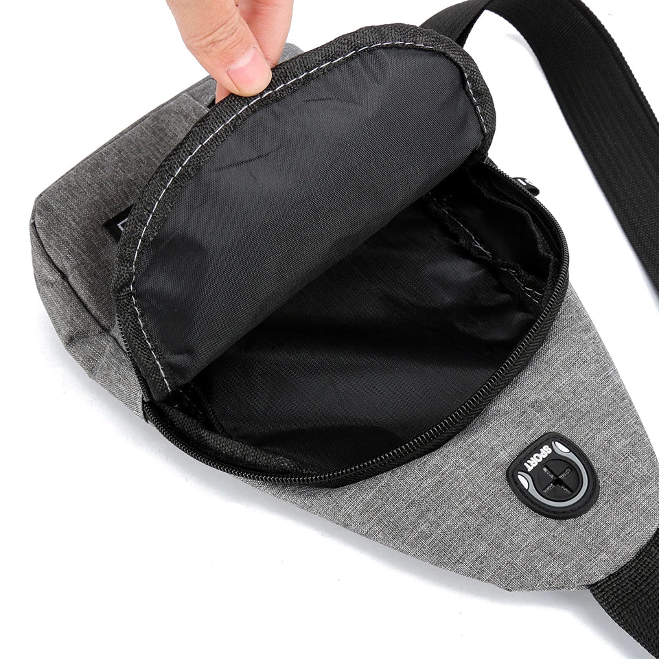 Men's Crossbody Bag Single Shoulder New Trend Chest Bag Fashionable and Portable Men Shoulder Bag