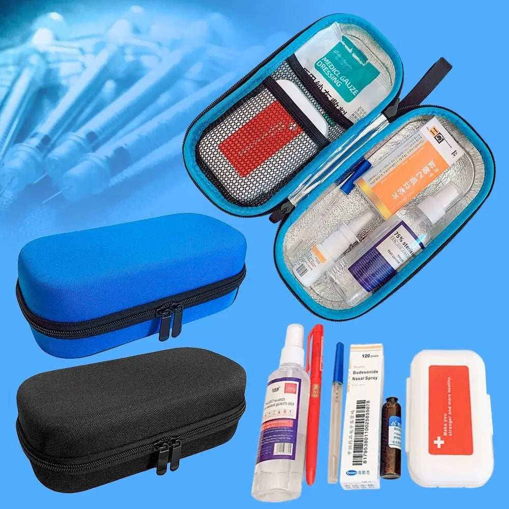 Portable Waterproof Oxford Insulin Cooling Bag Carry-on Diabetic Thermal Insulated Refrigerated Ice Pack Freezer without Gel