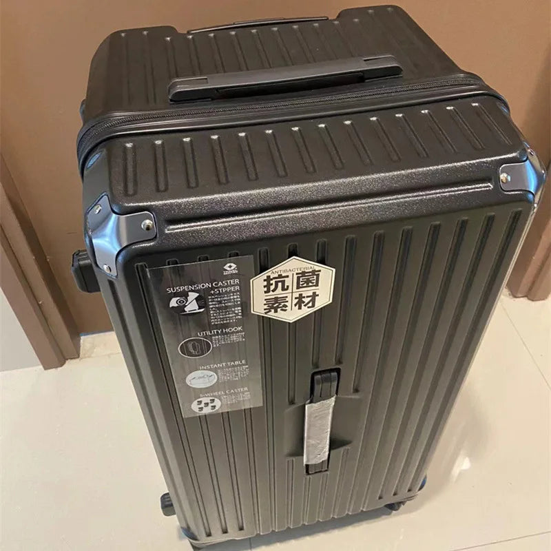 Oversized capacity suitcase student pull rod box 28 "brake wheel luggage men's women's password zipper style travel box 32