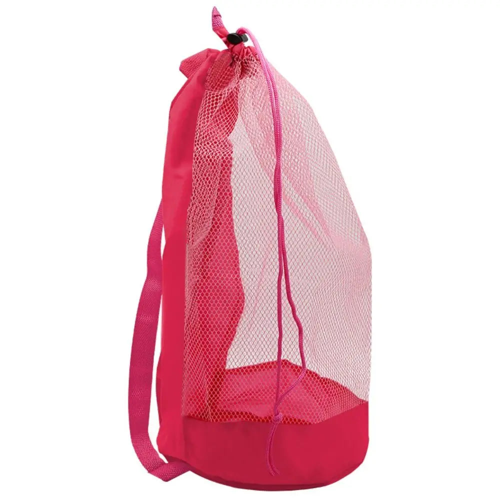 Convenient Large Capacity Beach Bag Foldable Lightweight Swimming Backpack Portable Breathable Beach Toy Baskets Clothes