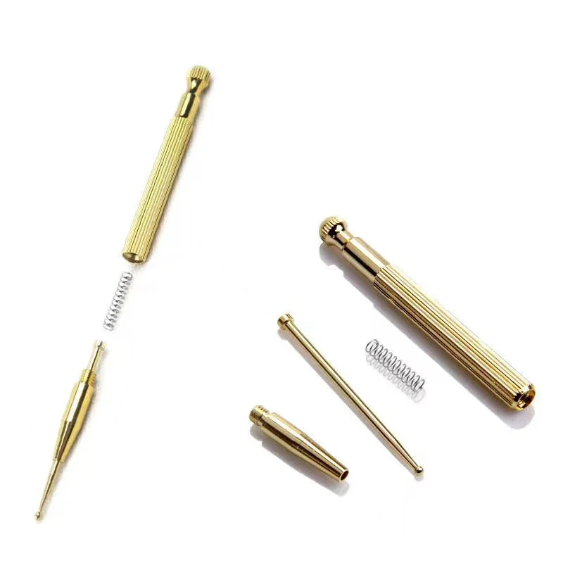 Pure Copper Acupressure Pen Elastic Ear Acupoint Massage Stick Improve Eyesight Acupuncture Point Massager Relax Body