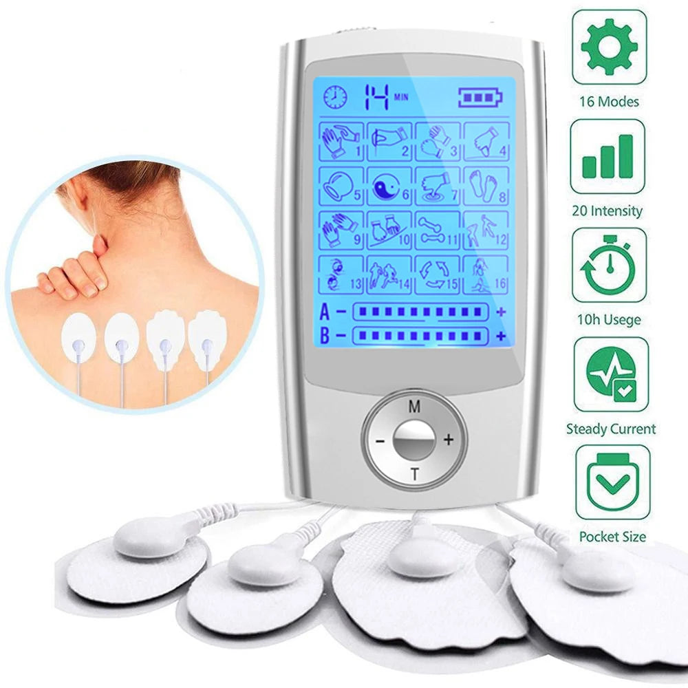 New Tens Unit Relax Muscle Stimulator Body Massage Digital Therapy 24 Modes EMS Acupuncture Slimming Machine Electrostimulator