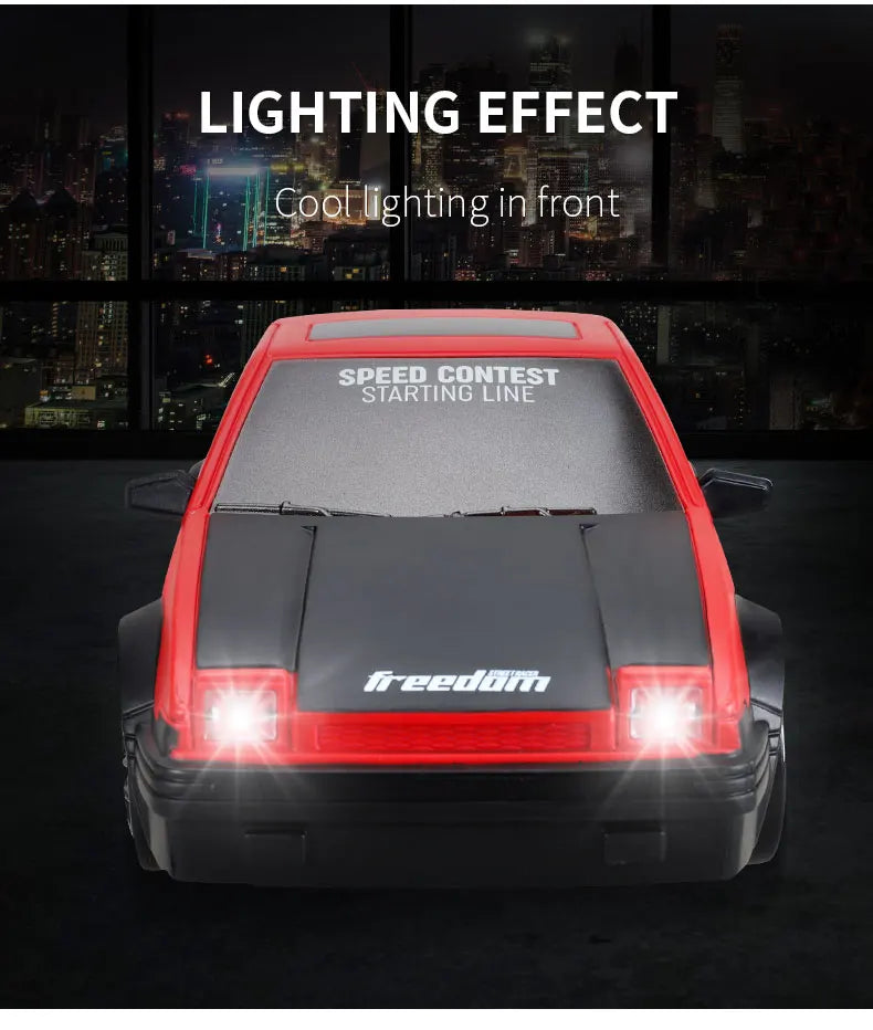 4WD Remote Control Car RC Drift 1:24 20KM/H High Speed Vehicle with LED Lights Racing Sport Toy for Adults Boys Girls Kids Gifts