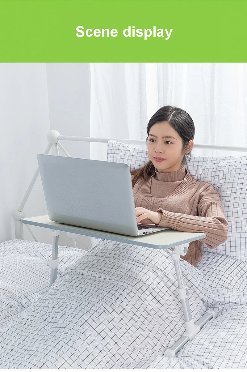 Multi-functional Folding Laptop Stand Holder Study Table Desk Foldable Computer Desk for Bed Sofa Tea Serving Table Stand