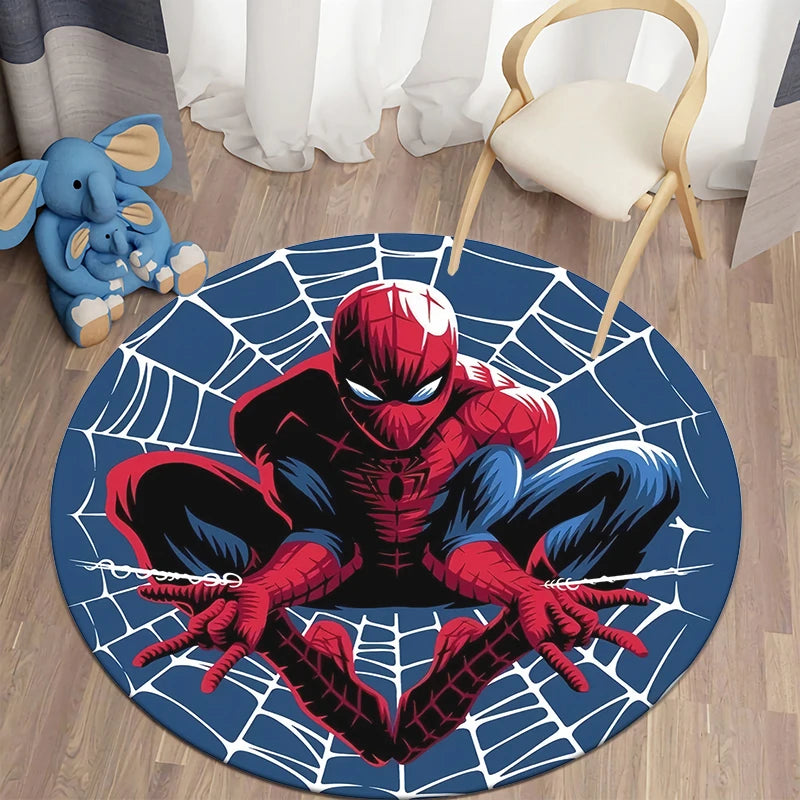 Spider Man,handsome,HD Printed Round Carpet.Bedroom,office,Balcony,Entry Door,Sofa,bed,Chair Non-slip Mat.Gift,Picnic,Camp,Rug