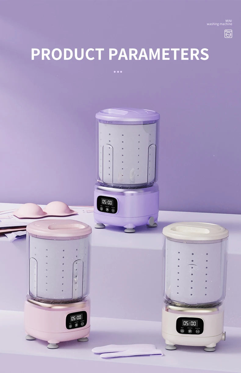 2L Wireless Mini Charging Wash in One Washing Machine Suitable for underwear, socks, pet clothes