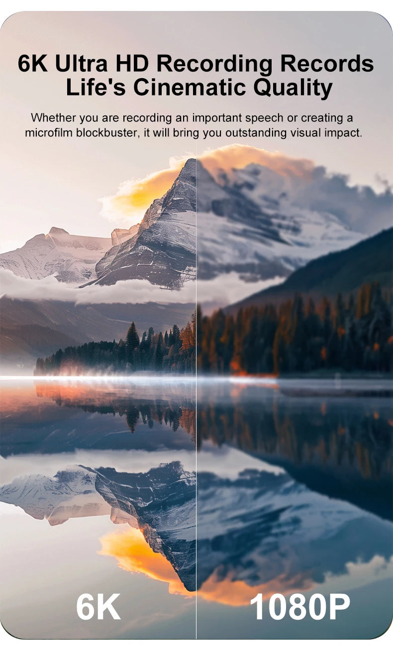 6K Digital Photography Camera 16X Digital Zoom 64MP Vintage Vlog Video Recorder YouTube 180° Flip Screen WiFi Web Cam With Flash