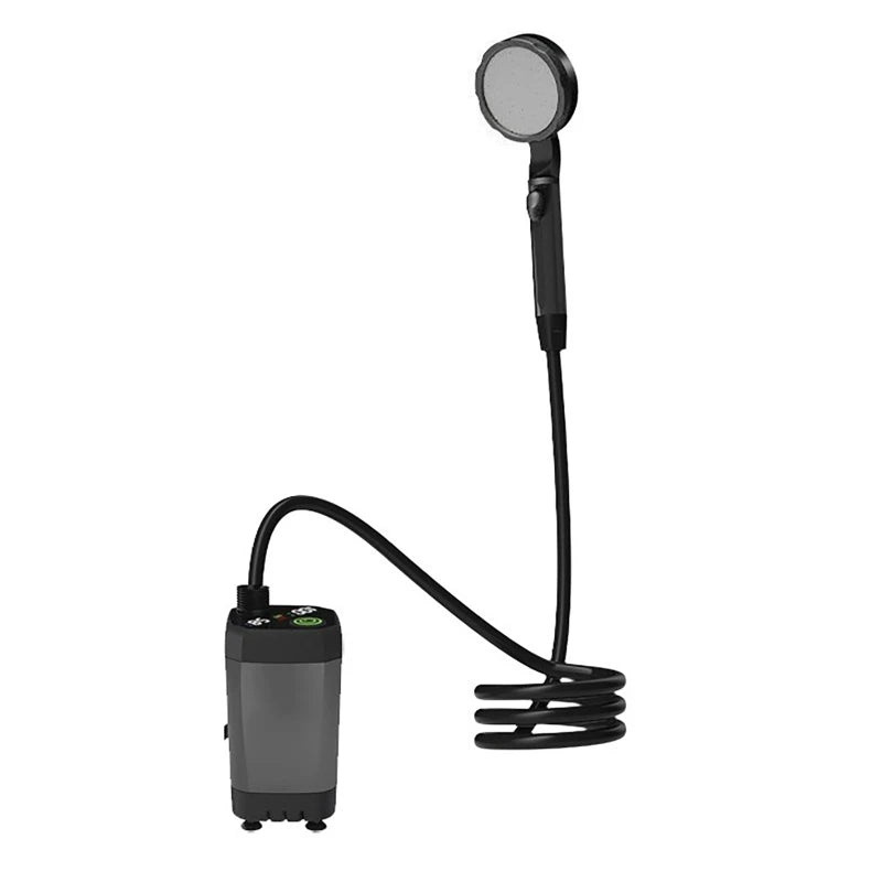 Portable Camping Shower Equipment 6000mAh Rechargeable LED Display Screen Outdoor Simple Electric Mobile Shower Set