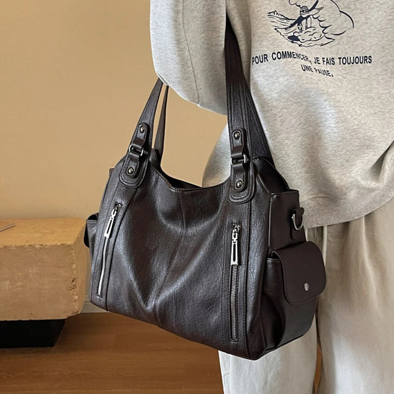 Soft Interior Compartment Shoulder Bags High Quality Contrasting Colors Crossbody Bags for Women Fashion Pu Leather Handbags