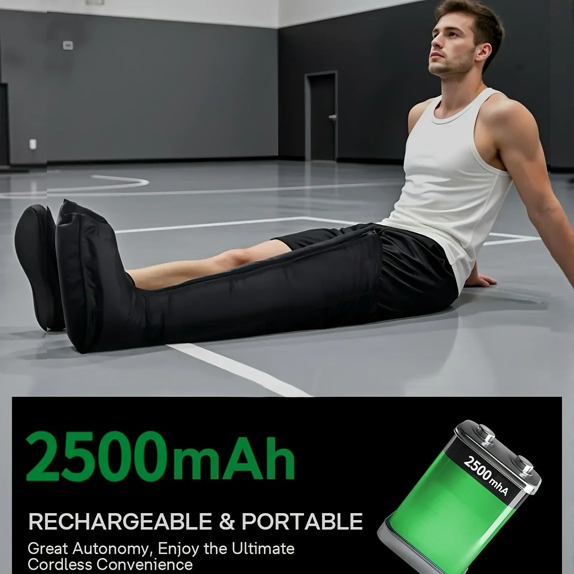 Jinkairui Rechargeable Professional Leg Massager 360° Airbag Wrapping Portable Wireless Design