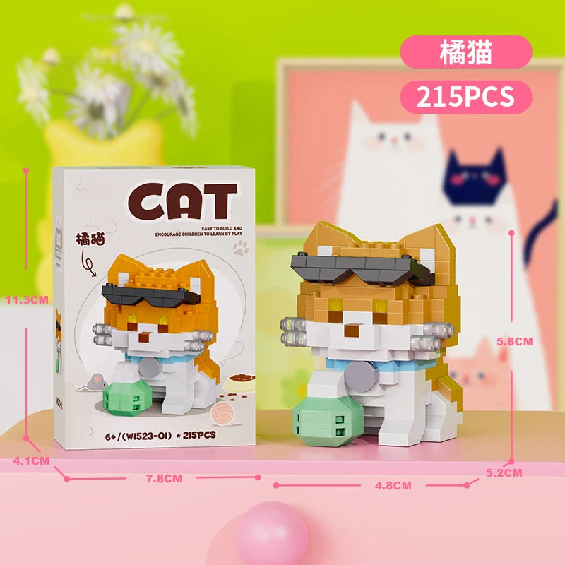 Animals Bricks Construction Set Micro Building Blocks Children Toy Adult Particle Building Block Mini Toys Decoration Home Gifts