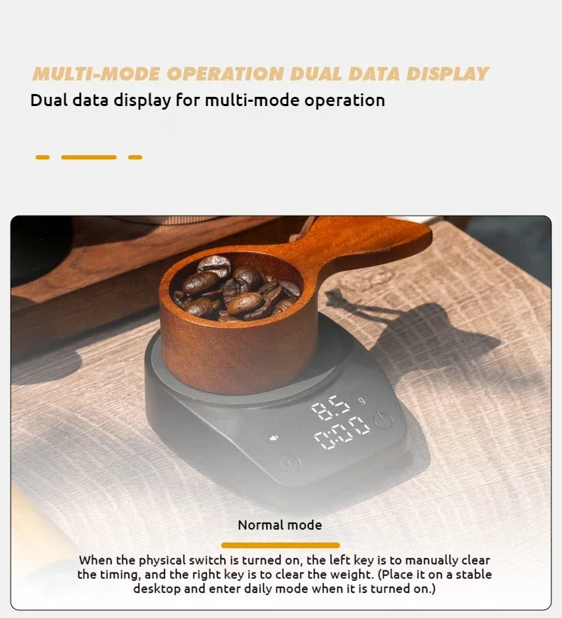 Mini Coffee Scale Electronic Italian Coffee Bean Scale Palm Size Timing Weighing Scale Home Kitchen Tool Coffee Bar Accessories