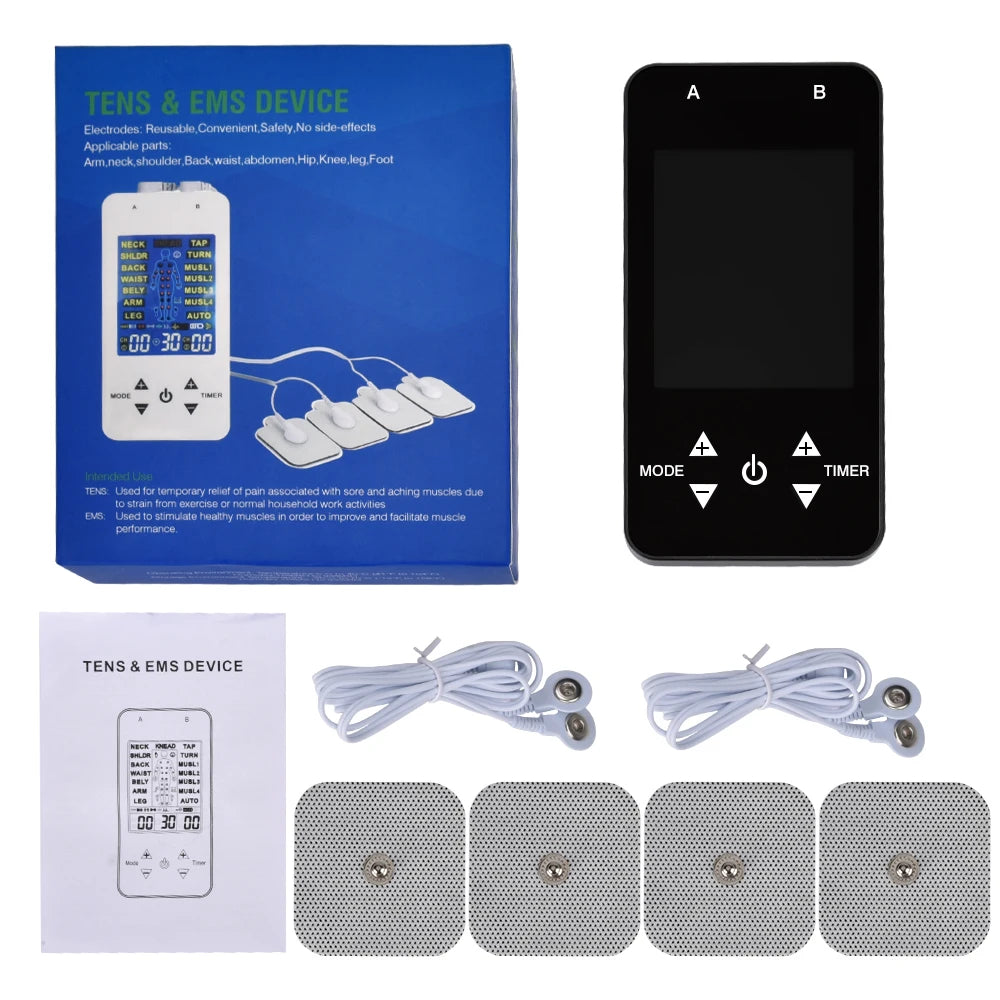 EMS TENS Electrode Pads Back Neck Body Massager Low Frequency Nerve Muscle Stimulator Relaxation Treatment Electrostimulator