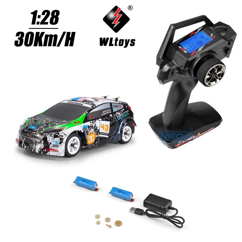 Wltoys K989 K969 284131 Upgrade LCD Version 4WD 1/28 RC High Speed Racing Mosquito 2.4GHz Off-Road RTR Rally Drift Car