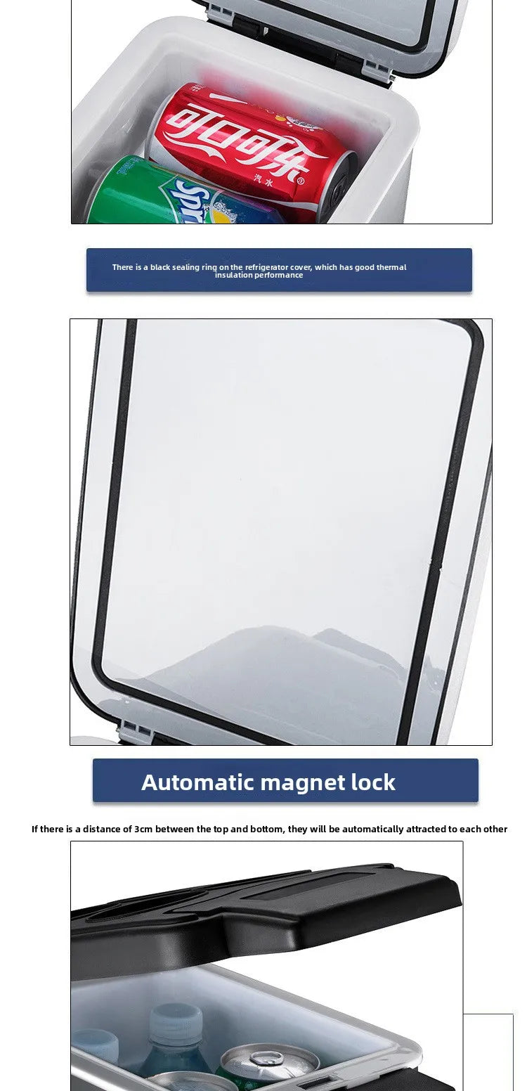 6L Portable Car Refrigerator Semiconductor Cooler Warmer 2in1 Dual Use for Vehicle