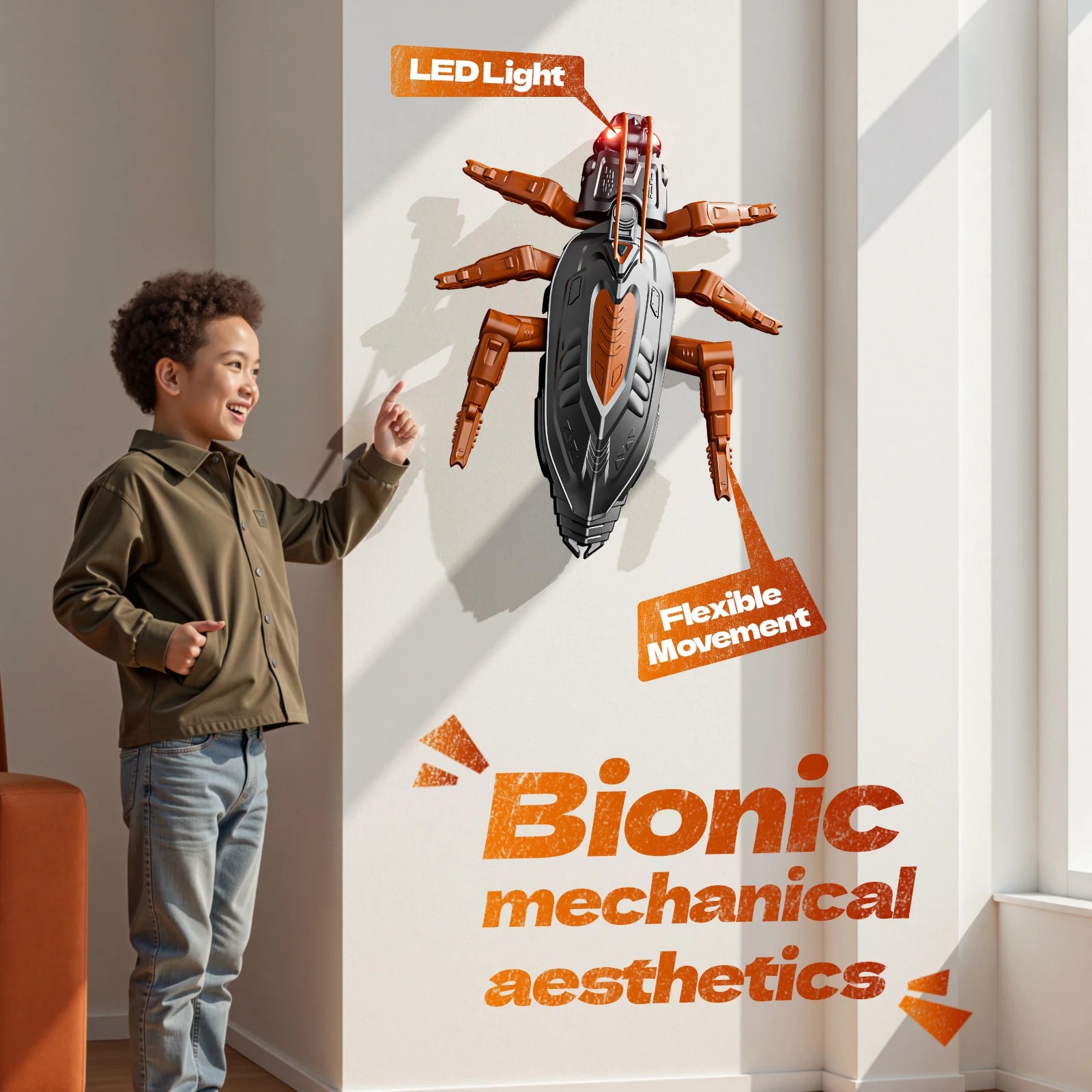 RC Gecko Toy Wall Climbing Cockroach Spider Animal Electric Remote Control Lizard Wall Climbing Car Children's Halloween Toys