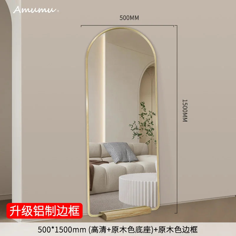 Funky Floor Mirror Standing Bathroom Bedroom Luxury Long Men Full Body Modern Mirror Decoration Espelhos Living Room Decorations