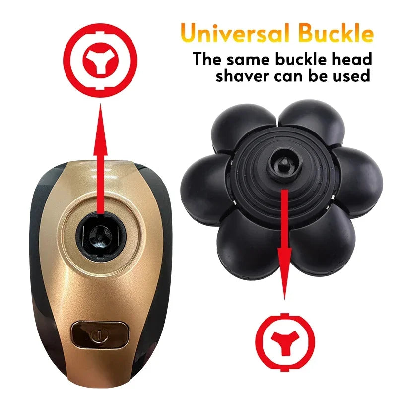 Replaceable Electric Shaver Head 3/5/6/7/8/9 Floating Blade Head Nose Trimmer Hair Clipper And Face Cleaning Brush Massage Head