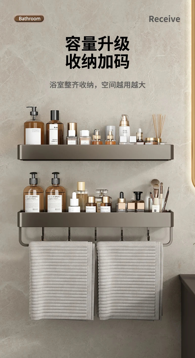 Bathroom Shower Shelf Shower Caddy Wall Floating Shelf Bathroom Toilet Shelf Kitchen Cabinet Storage Shelves Rack Organizers