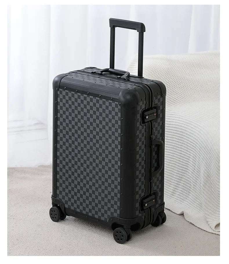 20"24"26 inch Travel Suitcase Trolley Case with wheels All Aluminum Magnesium Alloy Boarding Box Carry on Luggage Boarding Box