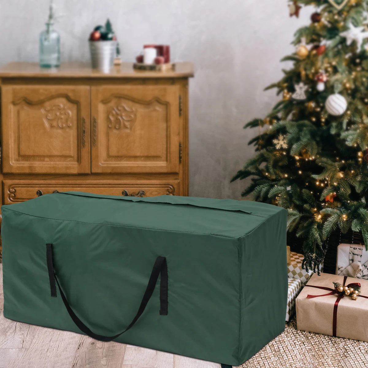 Cushion Storage Bag Large Capacity Furniture Protective Cover Outdoor Garden Waterproof Dustproof Christmas Tree Organizer New