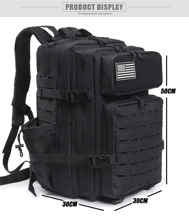 25L/45L Tactical Backpack for Men and Women Outdoor Survival Bug Out Bag Small School Rucksack Hking with Bottle Holder