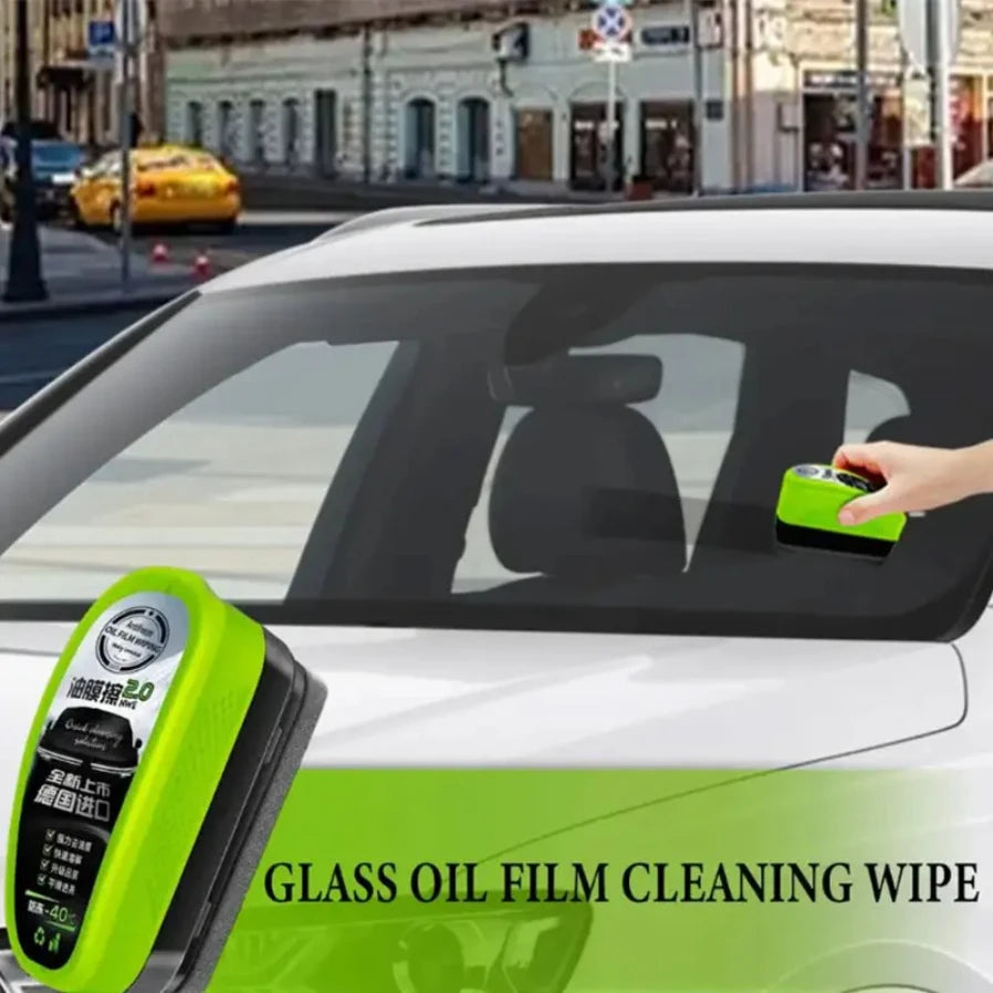 Car Glass Oil Film Remover Automotive Car Glass Sponge Cleaning Brush Front Inside Windshield Glass Oil Film Cleaning Agent