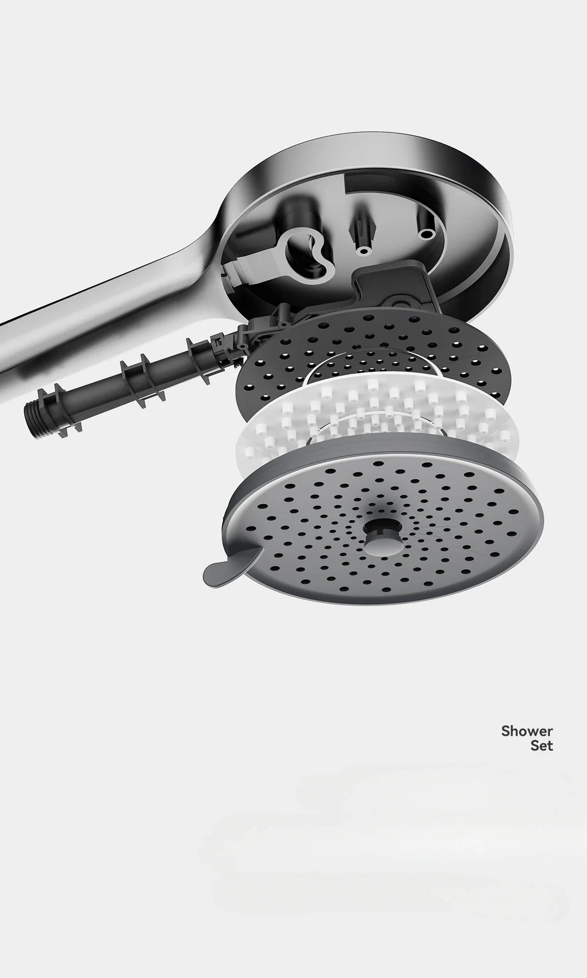 Knob Type Three Ways Water Outlet Sunflower Shower System Wall Mounted Bathroom Shower Faucet Set Rainlfall Bathroom Shower Set