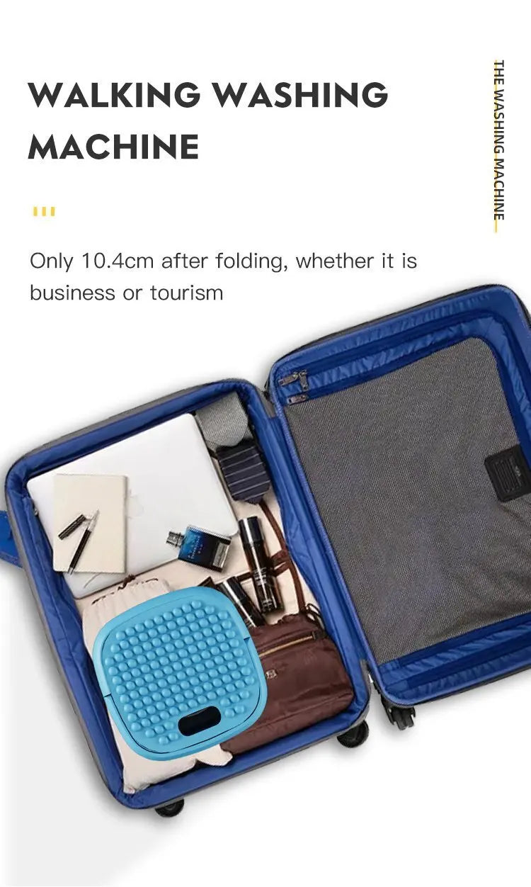 Portable folding washing machine With Spin Dryer Household Automatic Blue Light Sterilization Mini Underwear Laundry Washer