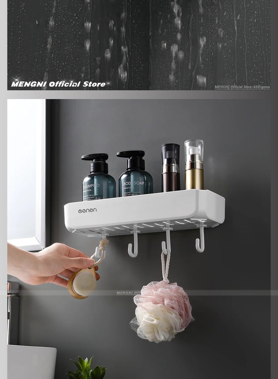 Clearance_MENGNI Bathroom corner shelves Kitchen Storage organization rack Wall Mounted Shampoo Shower shelf Bathroom Accessorie