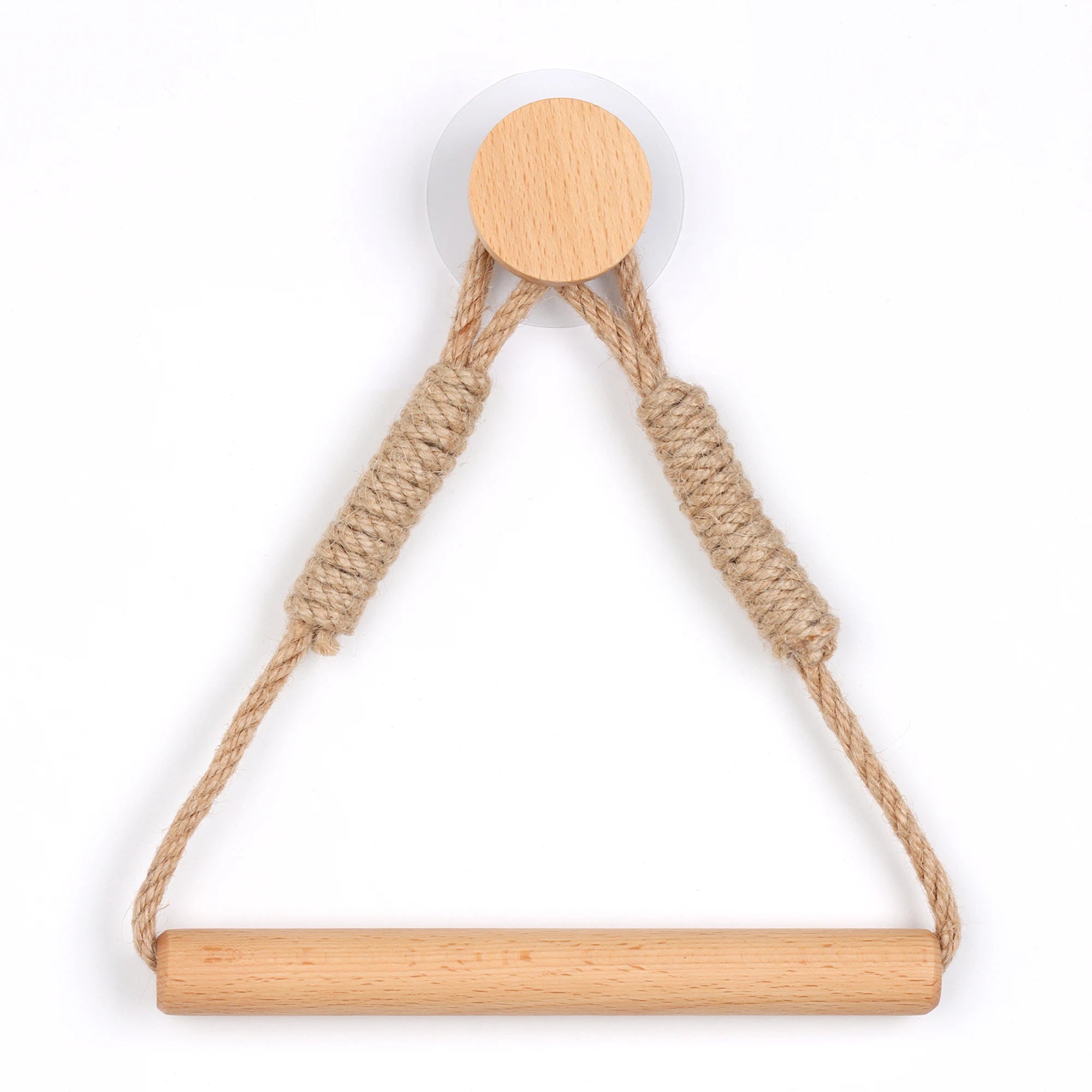 Nail-free Paper Towel Holders Rack Bathroom Towel Hook Toilet Paper Holder Towel Rack Beige Hemp Color