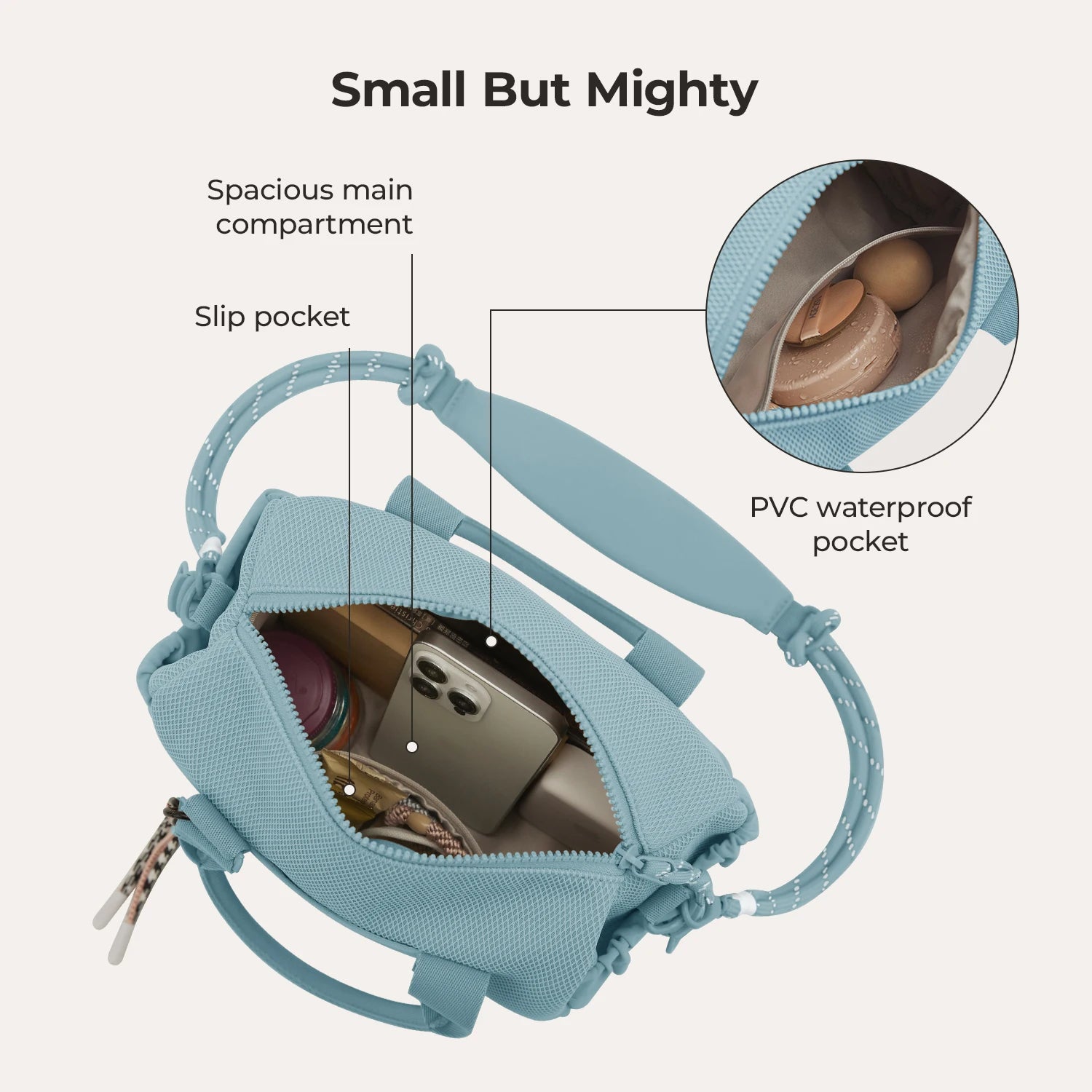 BAGSMART Boston Bag for Women Mini Duffel Shoulder Crossbody Bag Waterproof with Wet Pocket Gym Travel Daily Beach Weekender