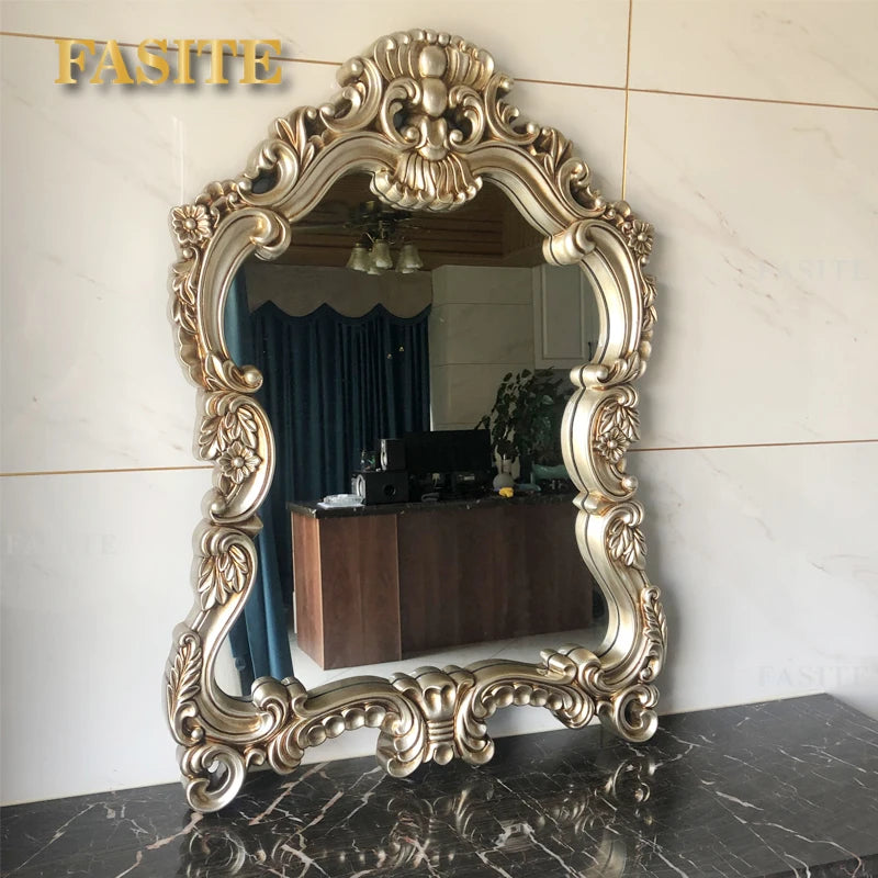 Floor Vintage MirrorsLuxury Standing Large Irregular Vanity Mirror Cosmetic Dressing Room Wall Decoration