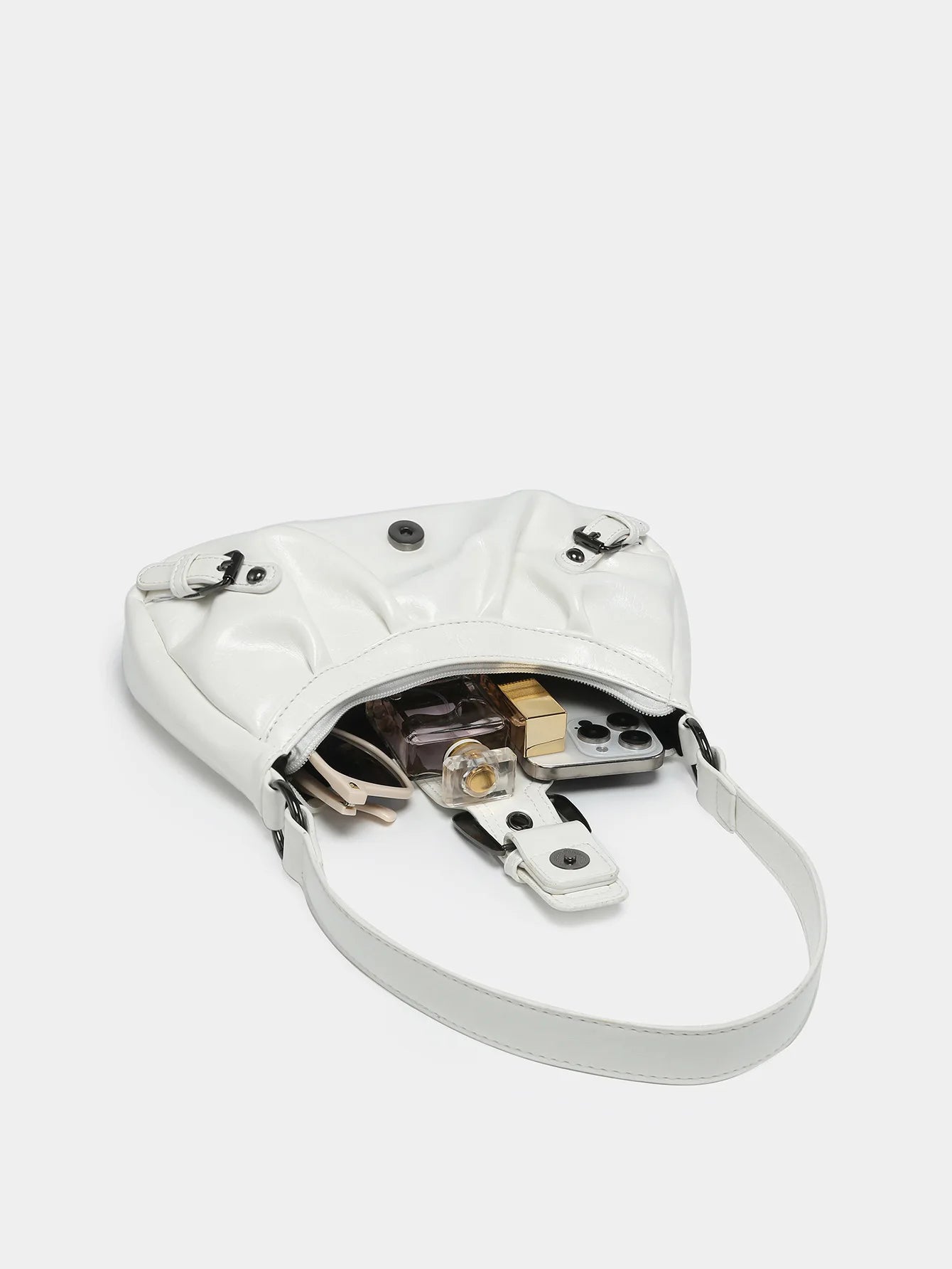 2024 spring hot selling Maillard style retro style small bag spicy girl Y2K wasteland style vintage leather shoulder armpit bag