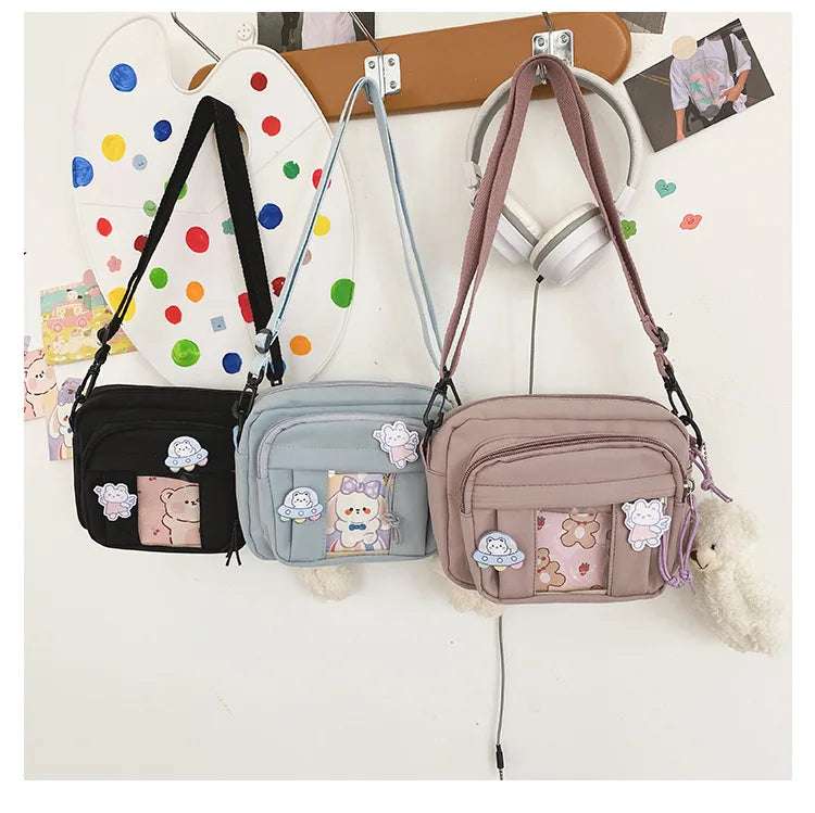 New Kawaii Bag Girls 2025 New JK Transparent Bag Small Crossbody Bag For Women Purses and Handbags Shoulder Bag Itabag Bolso
