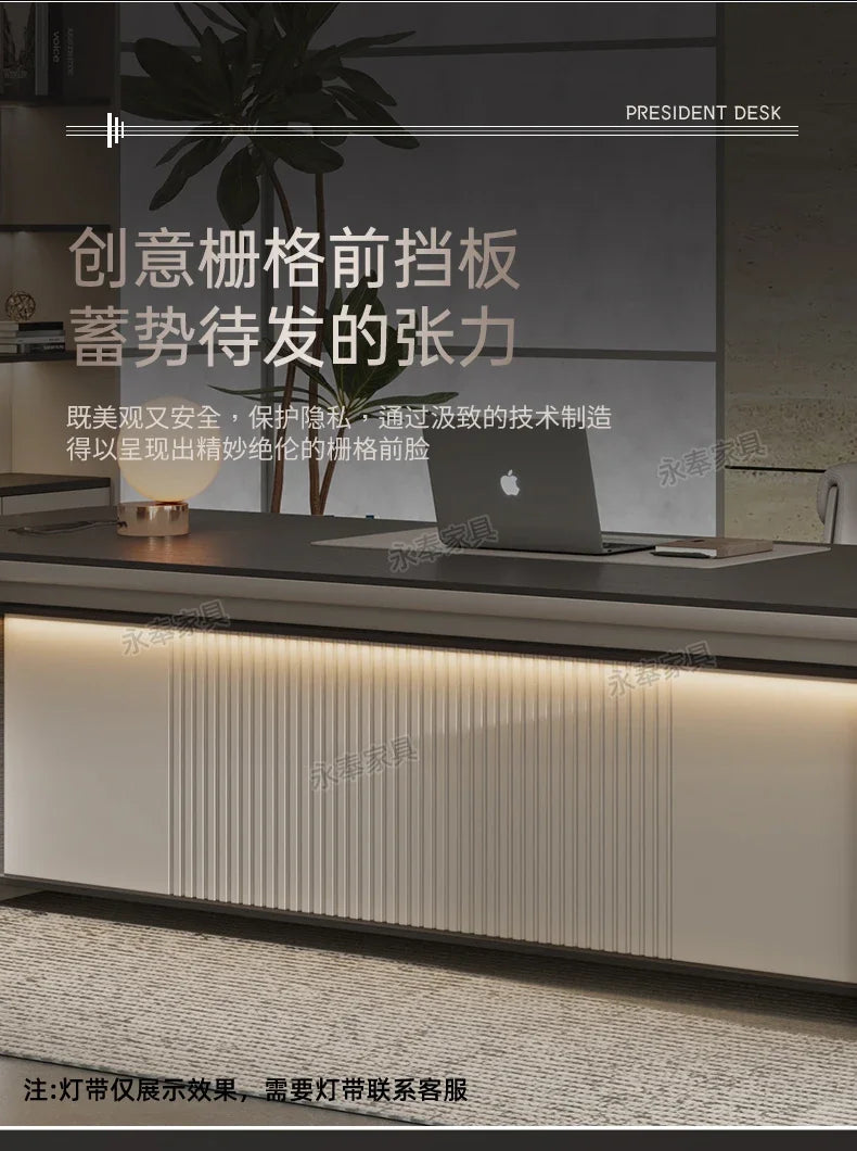 Organizer Luxury L Shape Computer gamer table cabinets executive Work office desk Multifunctional cable box Work Desk Table home