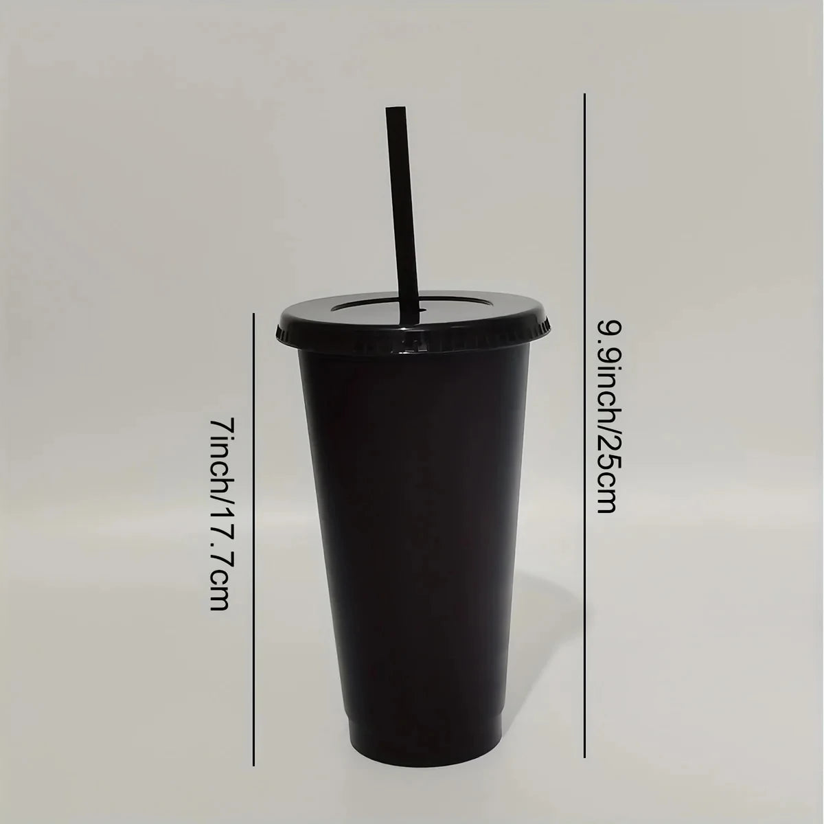 5/10pcs 24oz Tumblers With Lids And Straws Reusable Plastic Cups Iced Coffee Large Water Bottle Party Cold Mug Summer Drinkware