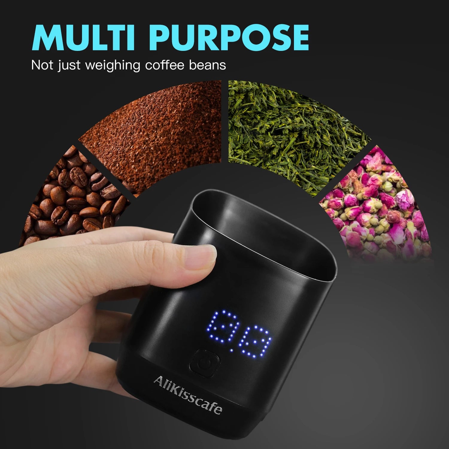 AliKisscafe Digital Dosing Cup Coffee Scale Display Tray Precise Scale Measuring Cup Kitchen Barista Tools Espresso Accessories