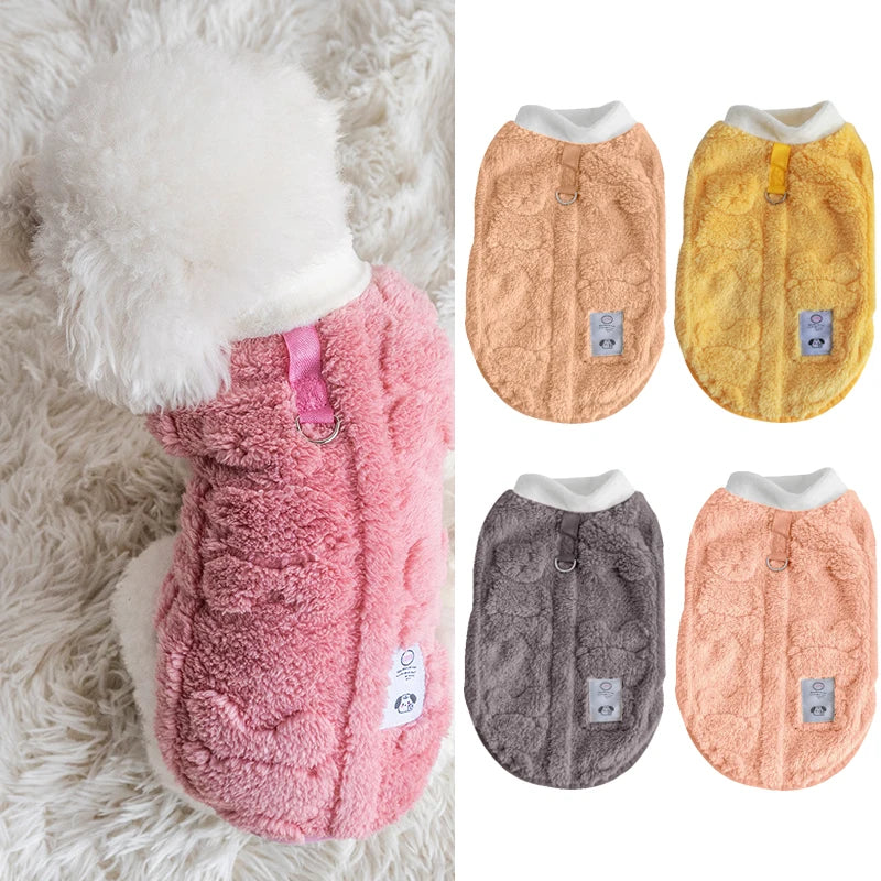 Winter Warm Puppy Kitten Pullover Soft Fleece Dog Clothes Pet Clothes for Small Dogs Chihuahua Bulldog Apparel Sweater for Dogs