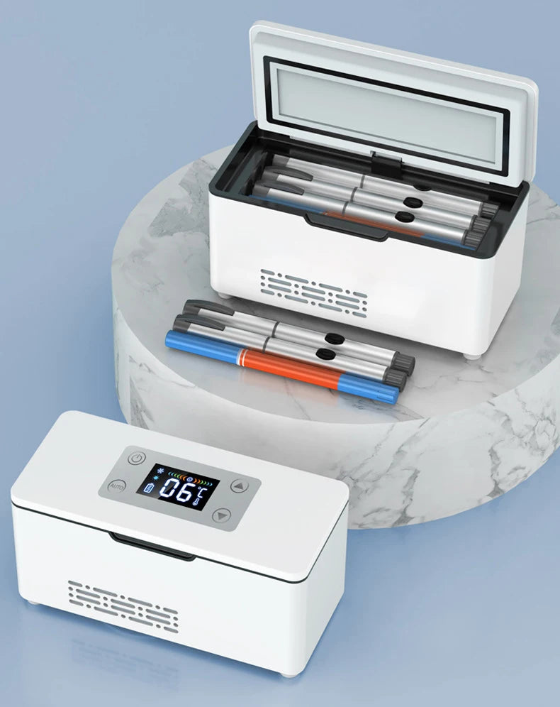 Car Portable Refrigerated Box Cool Box Cooler For Drug Growth Hormone Interferon Insulin USB Charging Thermostat Mini Fridge