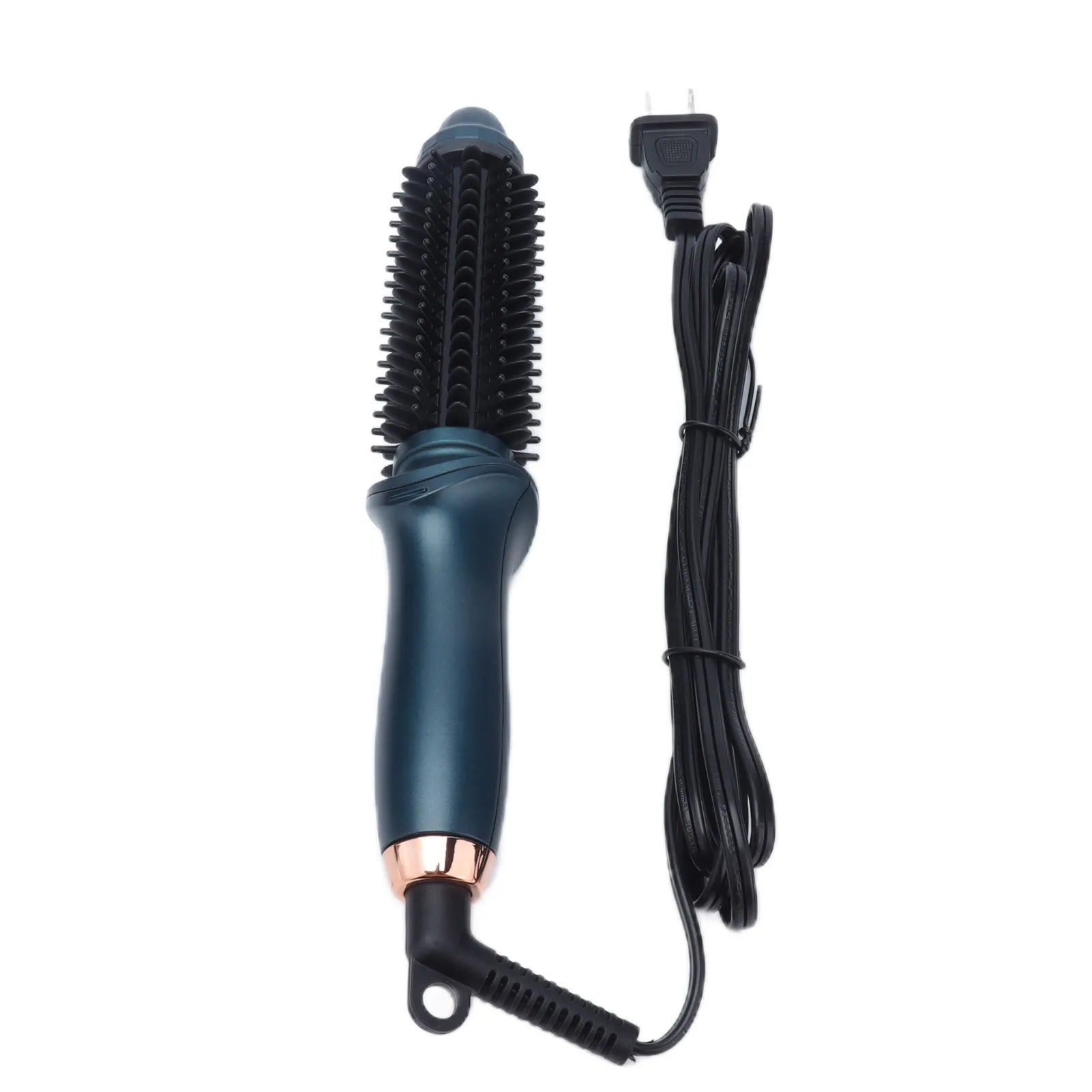 Curling Brush 2 In 1 Curling Brush Straight Curly Hair Dual Purpose Green Portable Thermostatic Electric Hair Brush US Plug 110V
