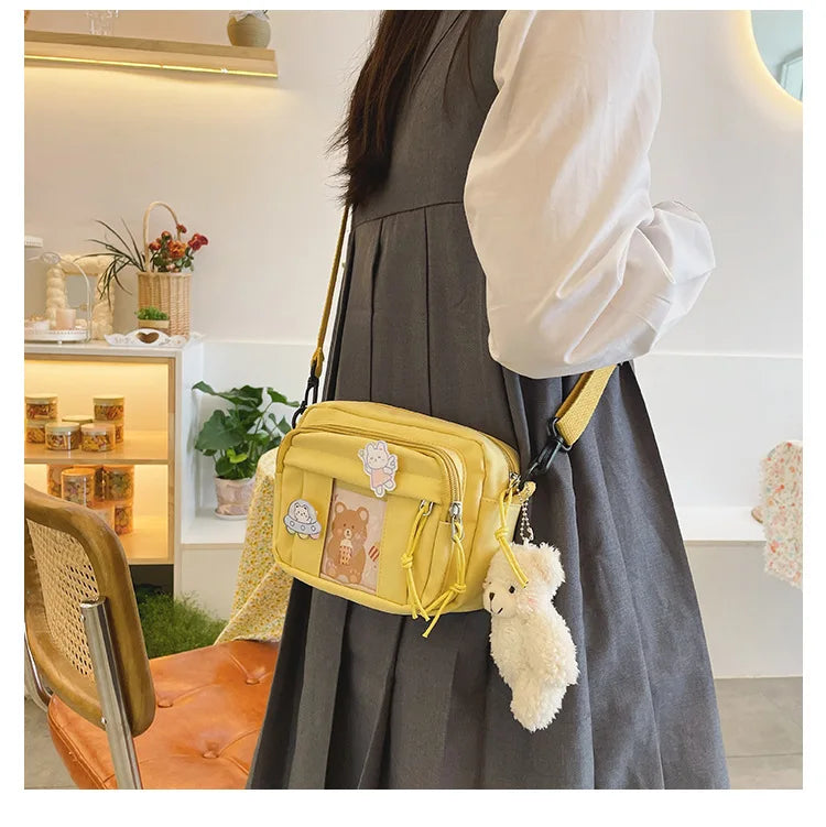 New Kawaii Bag Girls 2025 New JK Transparent Bag Small Crossbody Bag For Women Purses and Handbags Shoulder Bag Itabag Bolso
