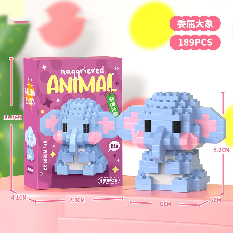 Cat Micro Diamond Small Particles Assembled Building Blocks Animals Mini Brock Building Construction Toys for Kids Boys  9 to 12