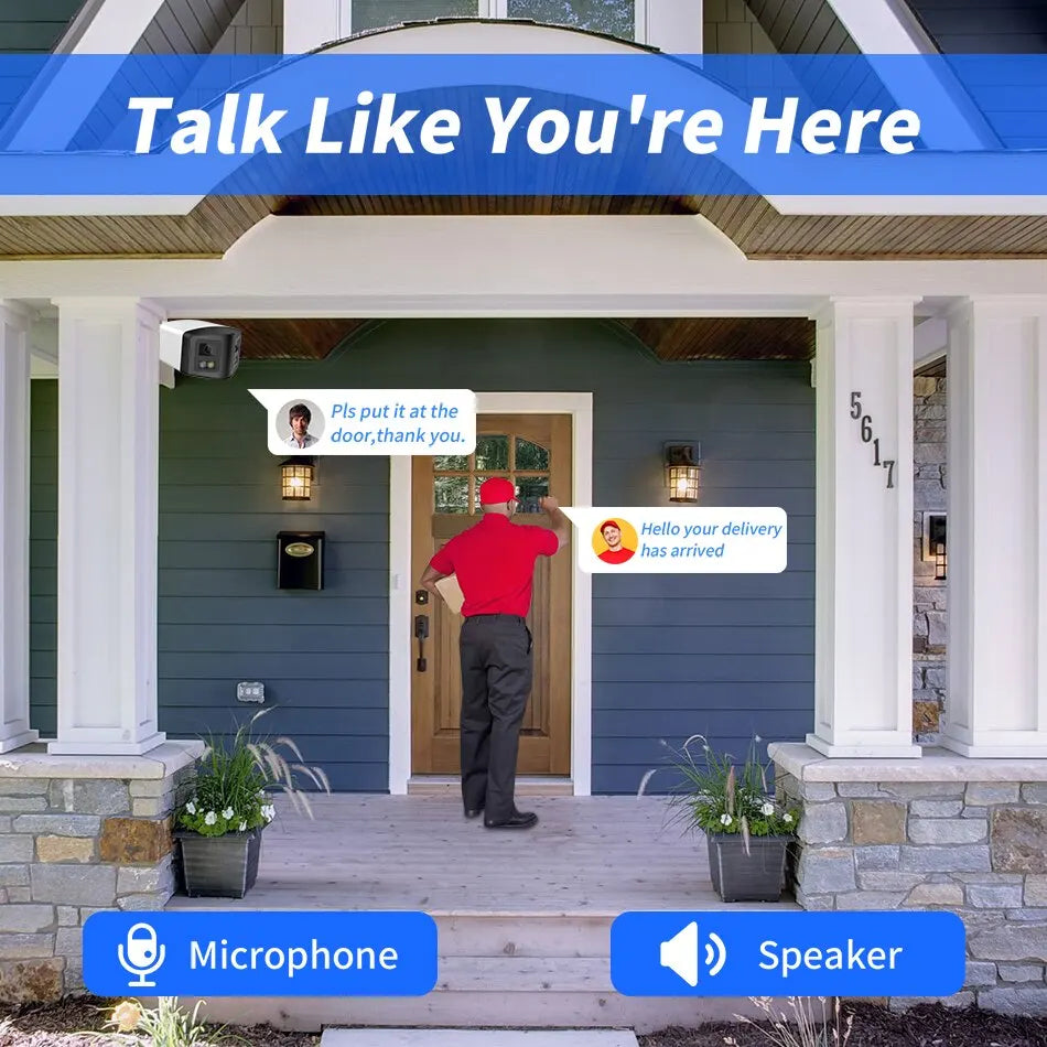 Hikvision Compatible 4K 8MP 180° Panoramic IP Camera IR&ColorVu 2-way Audio Human Detection SD Card Slot Plug&Play HIK NVR