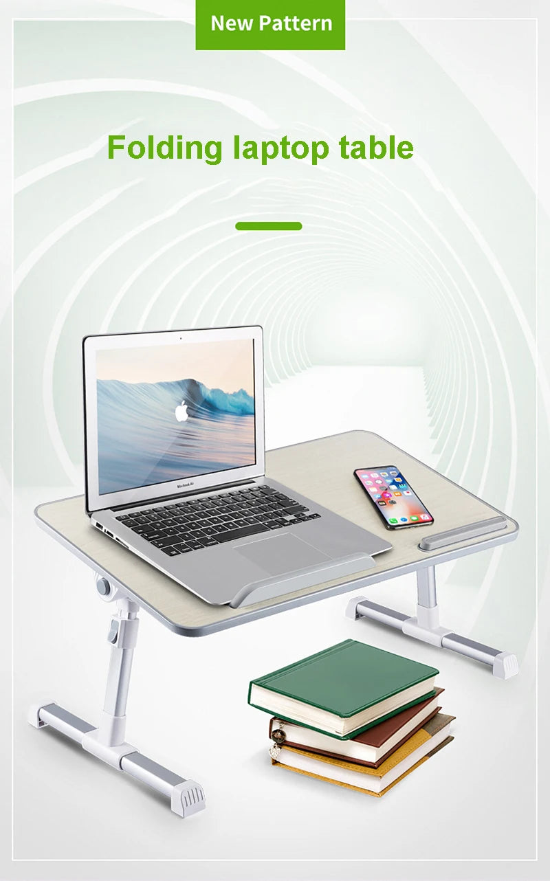 Multi-functional Folding Laptop Stand Holder Study Table Desk Foldable Computer Desk for Bed Sofa Tea Serving Table Stand