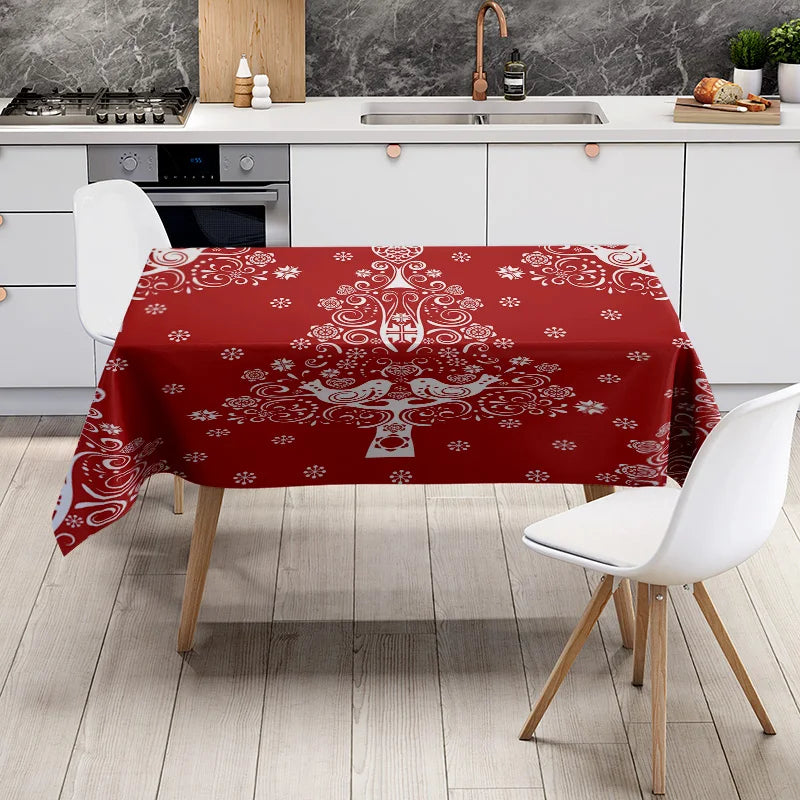 Waterproof Tablecloth Vintage Floral Dining Table Cover Washable Rectangle Table Linens Party Decor Kitchen Table Protector